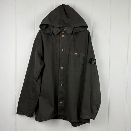 1996 Stone Island Parka Jacket in Dark Green (XL)