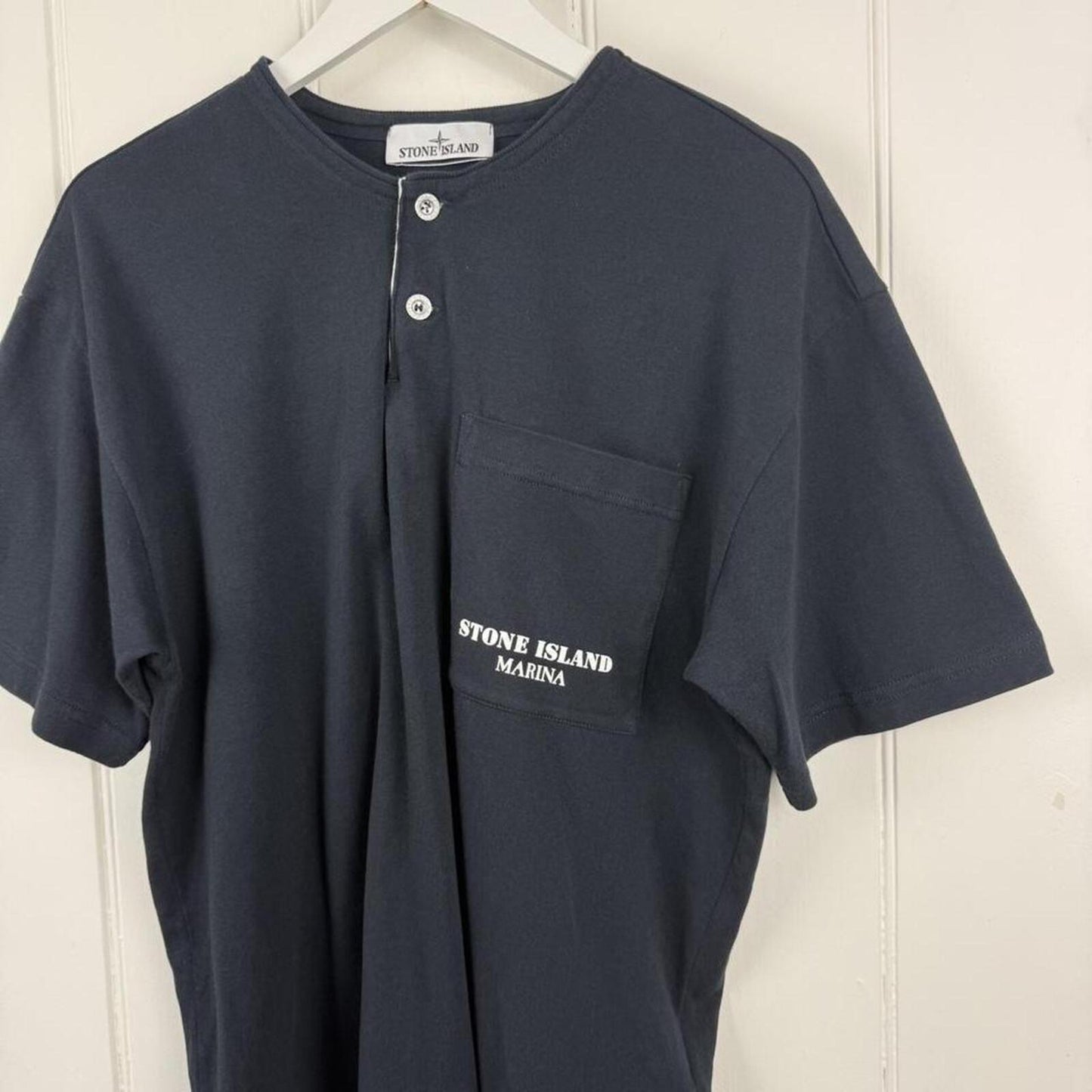 Stone Island Marina Henley T-Shirt Navy (S)