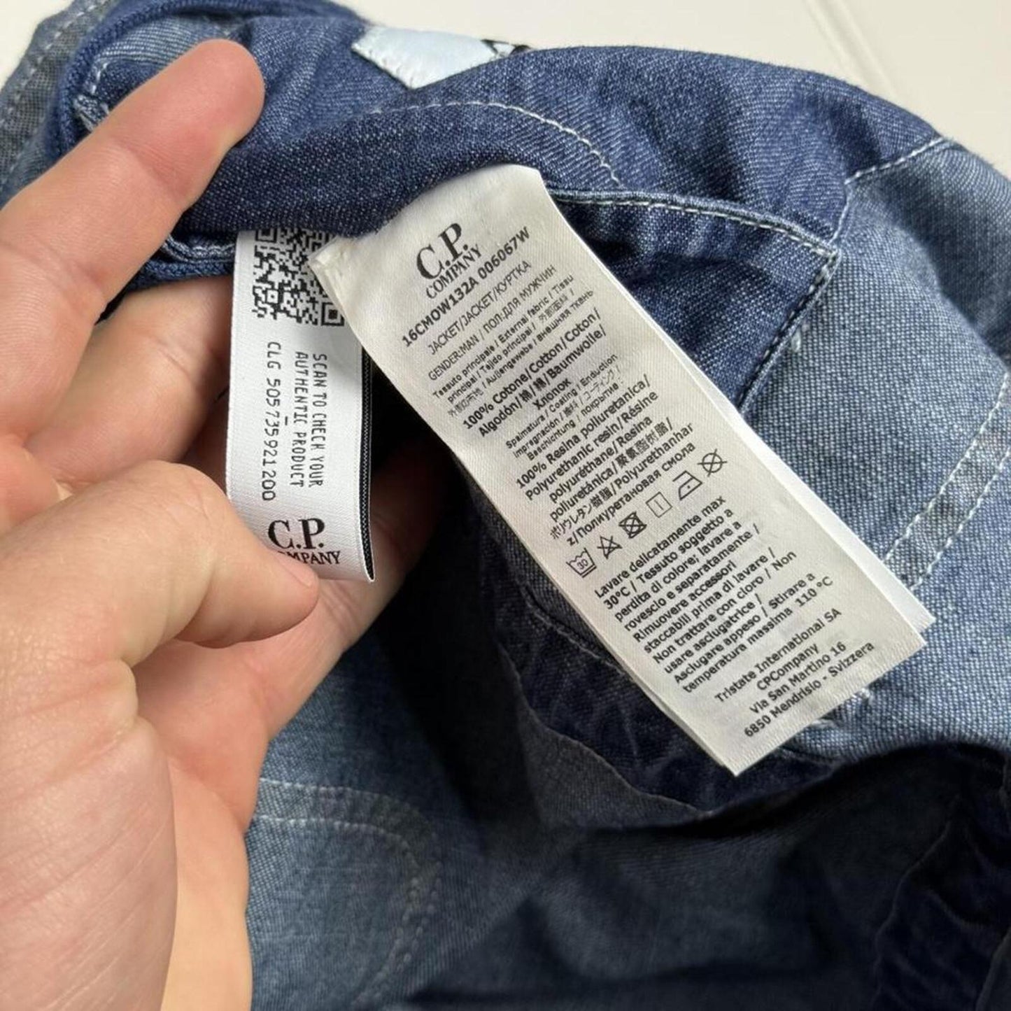 C.P. Company BLU Goggle Denim Jacket (XXL)
