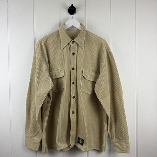 Stone Island 1991 Front Patch Jumbo Corduroy Shirt (XL)