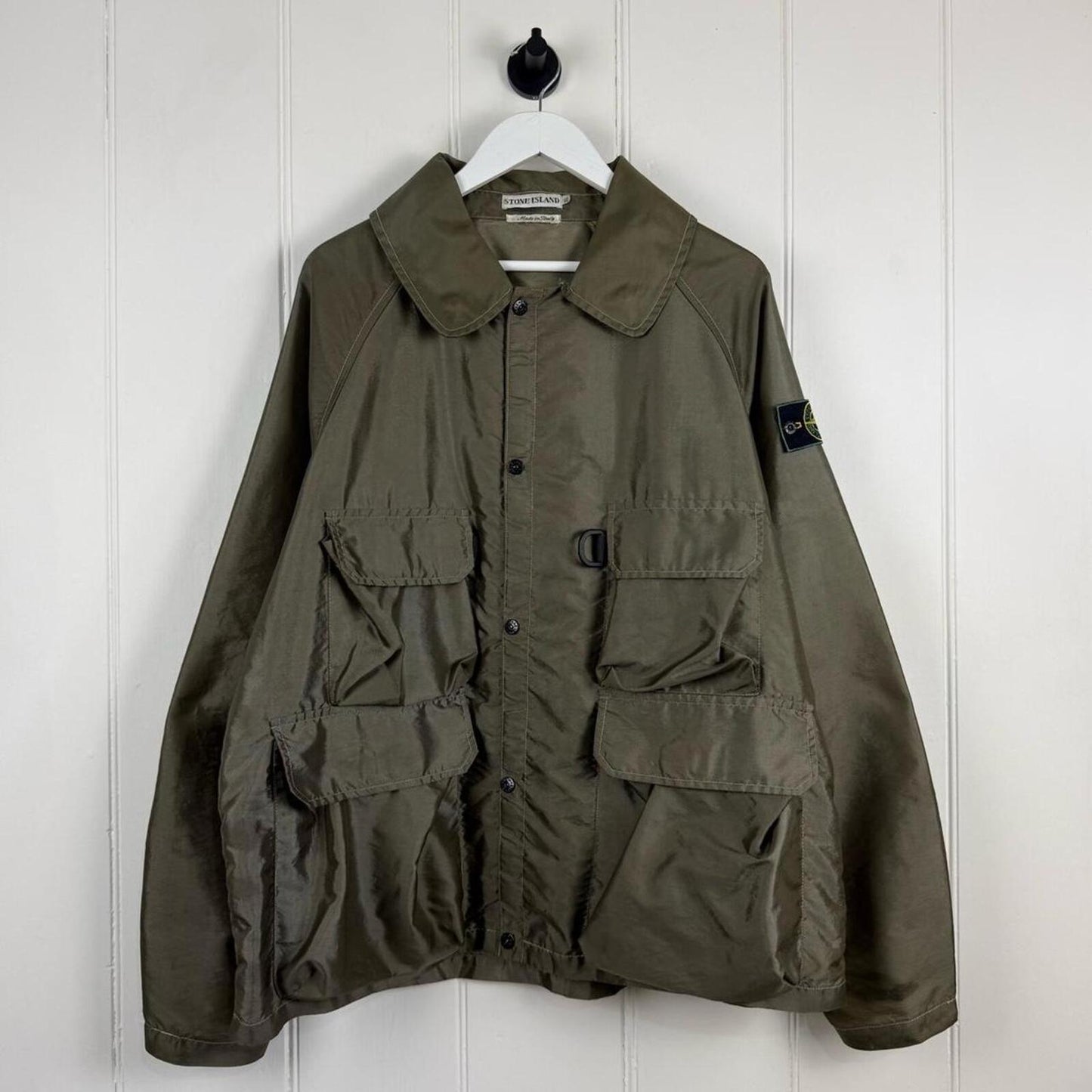 90's Stone Island Formula Steel ‘D-Ring’ Jacket Olive (XL)