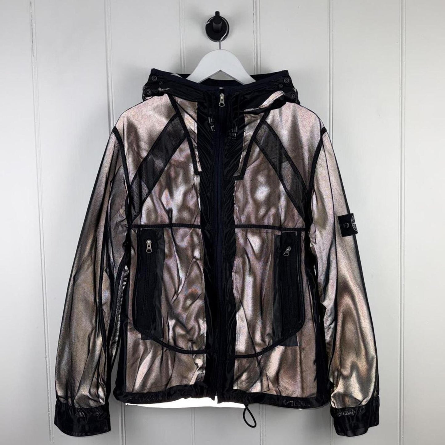 Stone Island 2007 Mesh Reflective Jacket Navy/Black (L)
