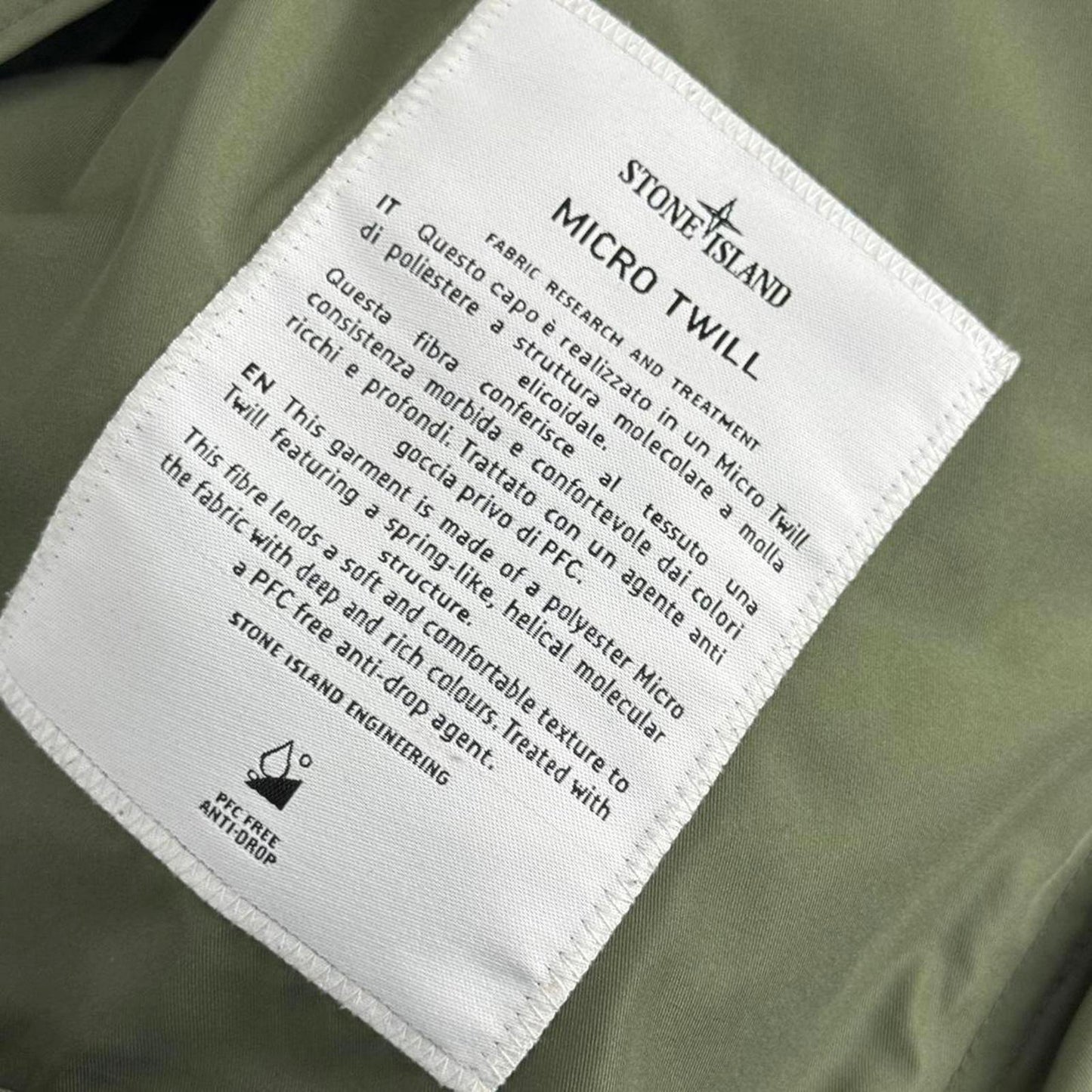 Stone Island Micro Twill Jacket Green (XL)
