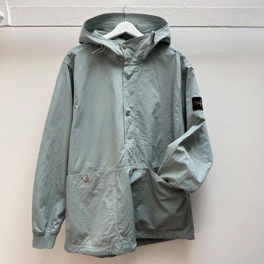 Stone Island Cupro Cotton Twill Smock Jacket light blue (L)