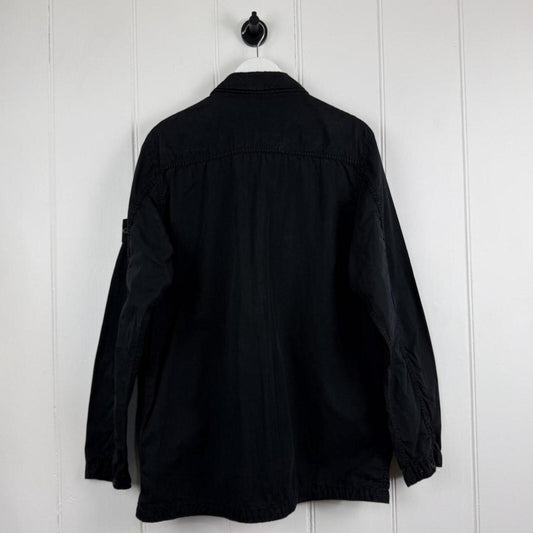 Stone Island Tela Smerigliata Overshirt Jacket Black (XL)