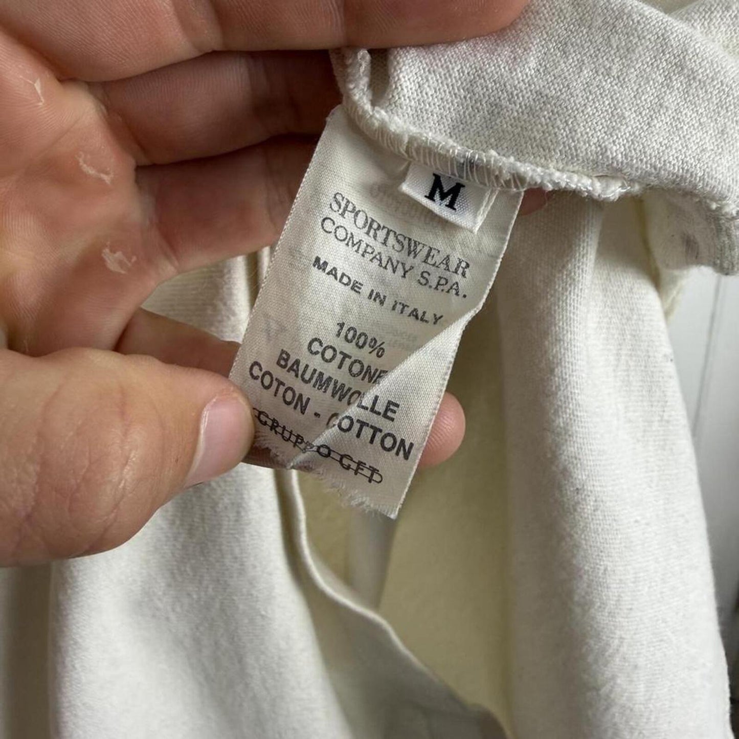 Stone Island Mid 90s Logo T-Shirt Cream (M)