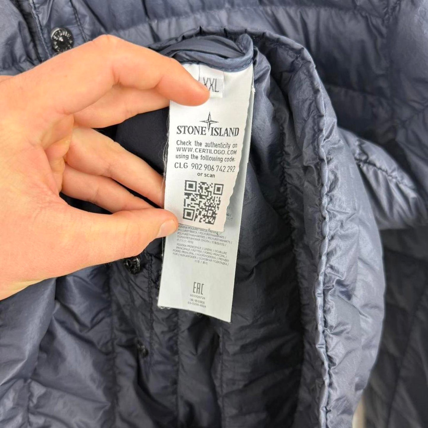 Stone Island Garment Dyed Micro Yarn Down Overshirt (XXL)