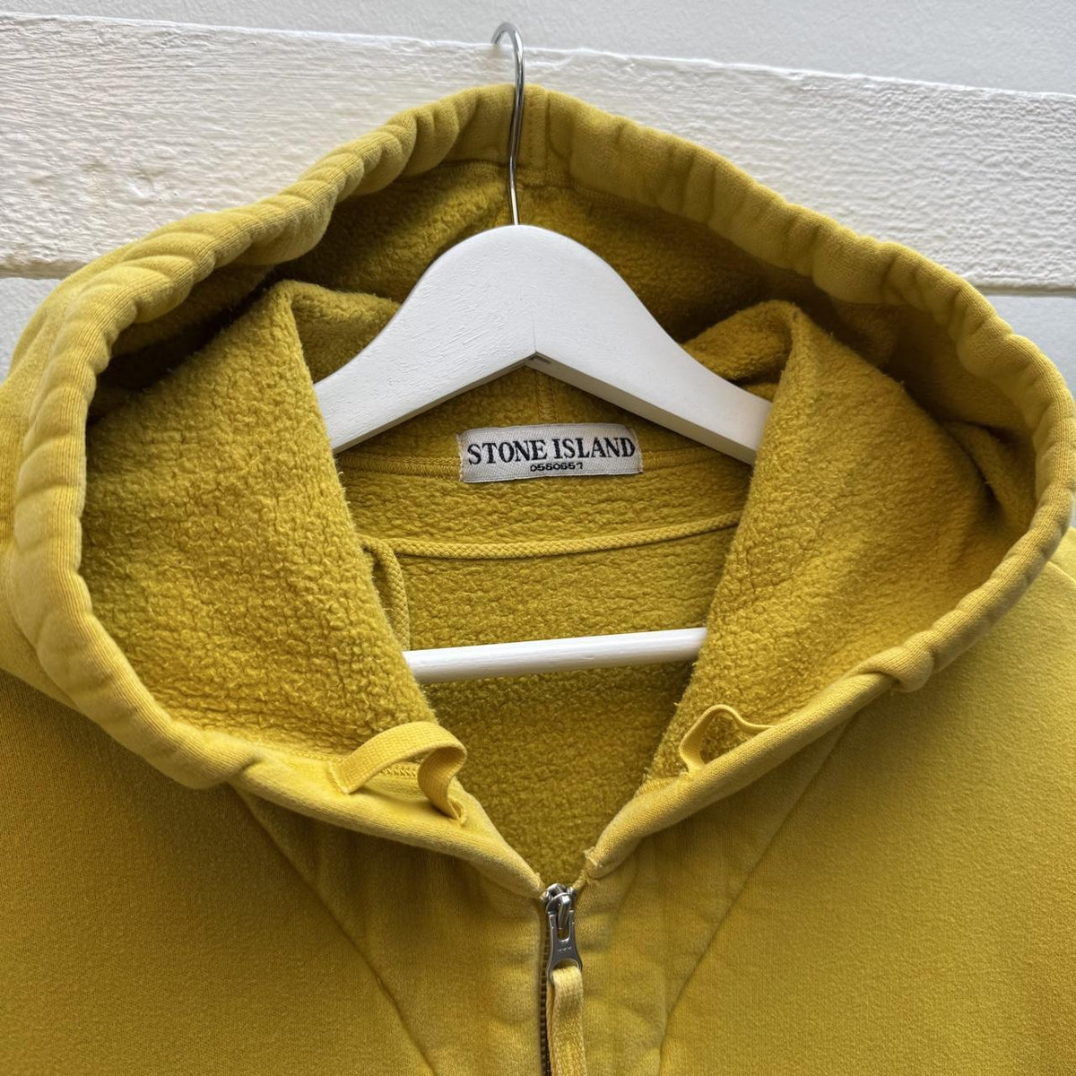 Stone Island Vintage 2000s Paul Harvey Zip Hoodie – Mustard Yellow (M)