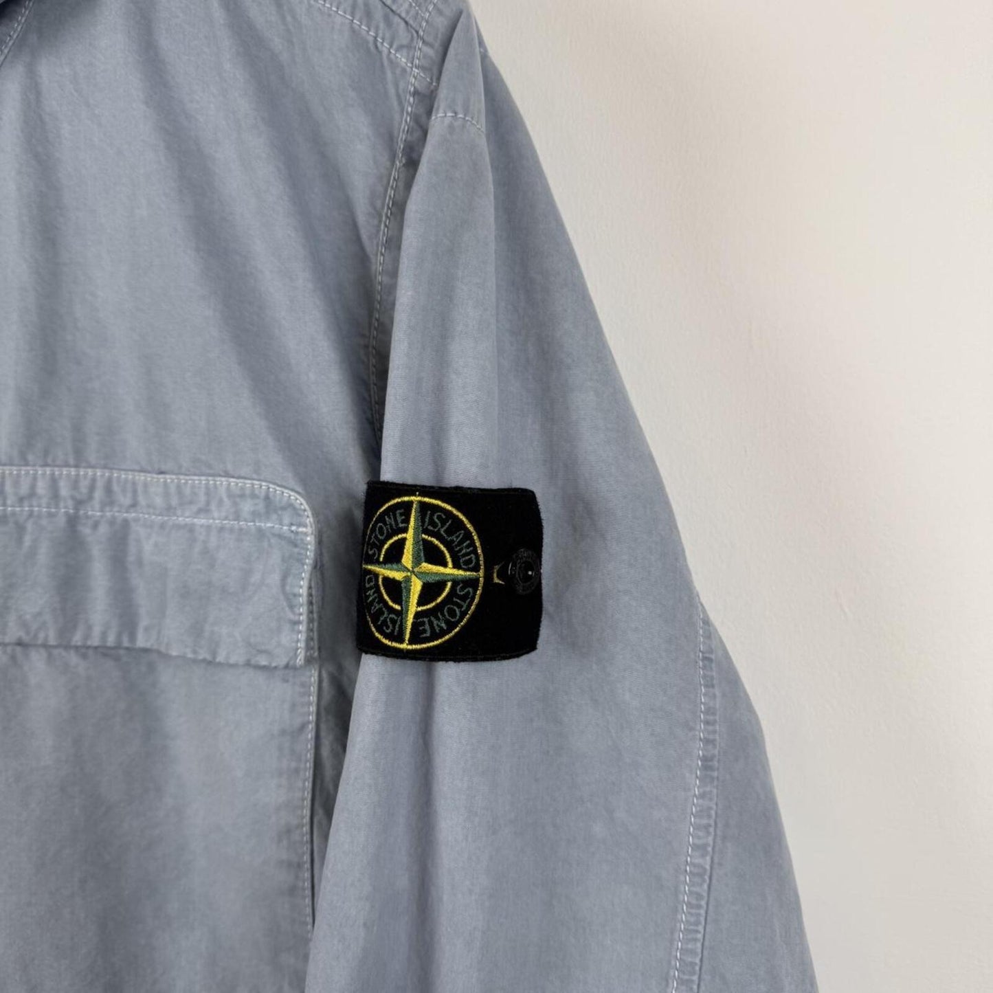 Stone Island Canvas Zip Hooded Jacket Sky Blue (L)
