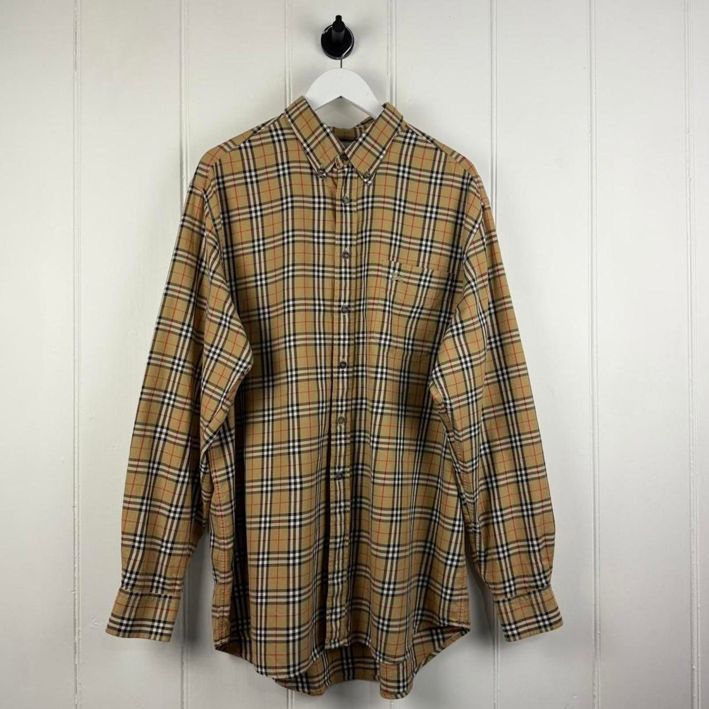 Burberrys Vintage Nova Check Button-Down Shirt (XL)