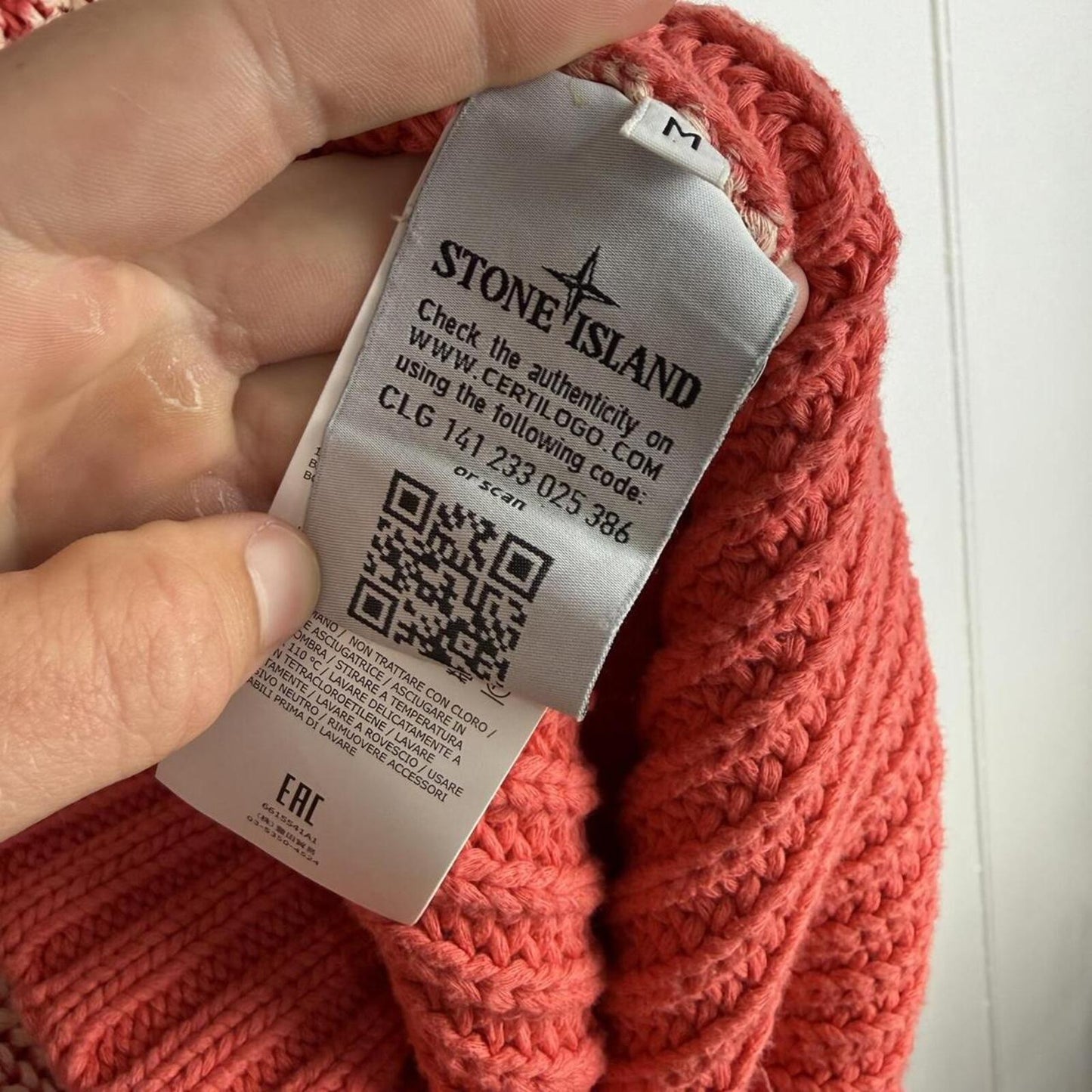 Stone Island Hand Corrosion Cable Knit Jumper (M)