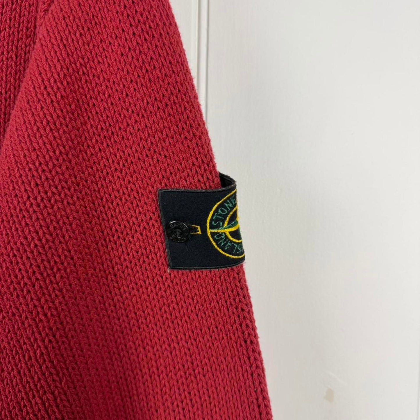 Stone Island Knit Zip Cardigan Red (M)