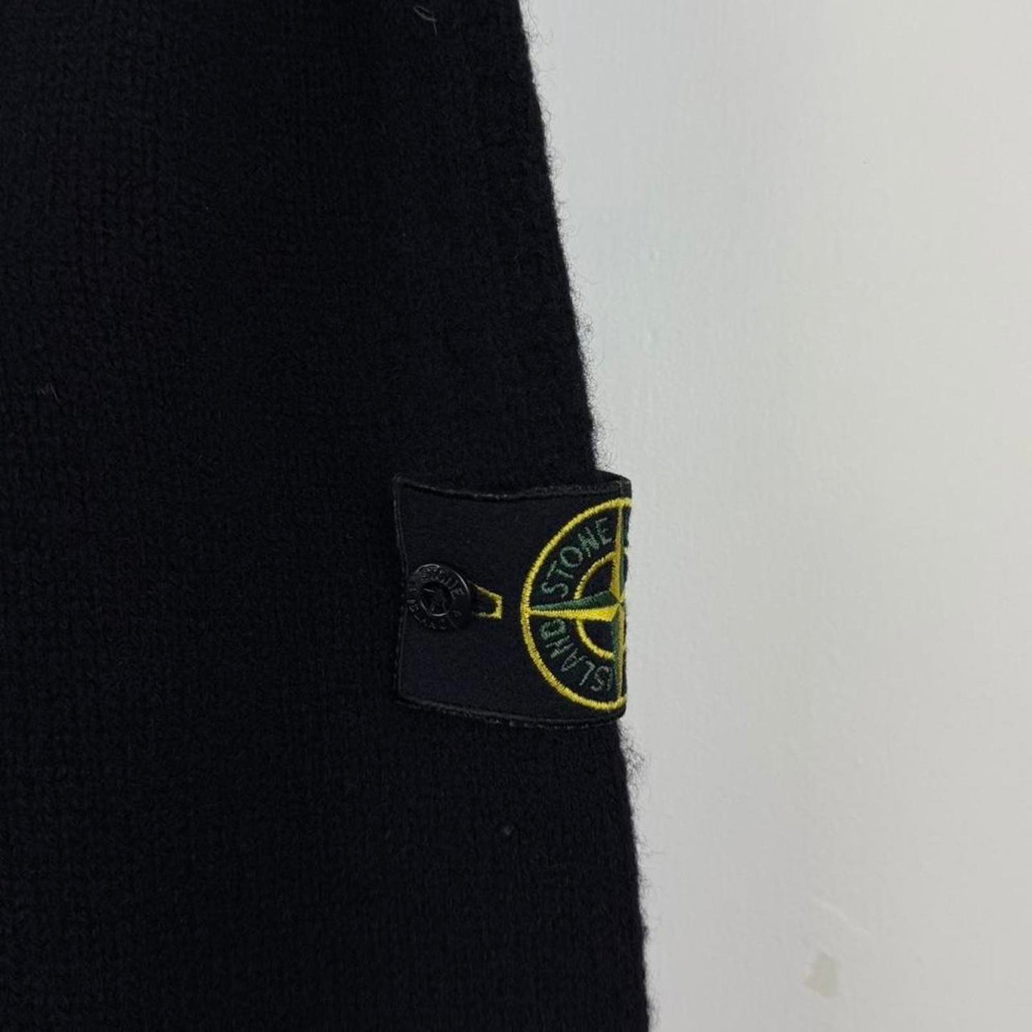 Stone Island Virgin Wool Half-Zip Knit Black (L)