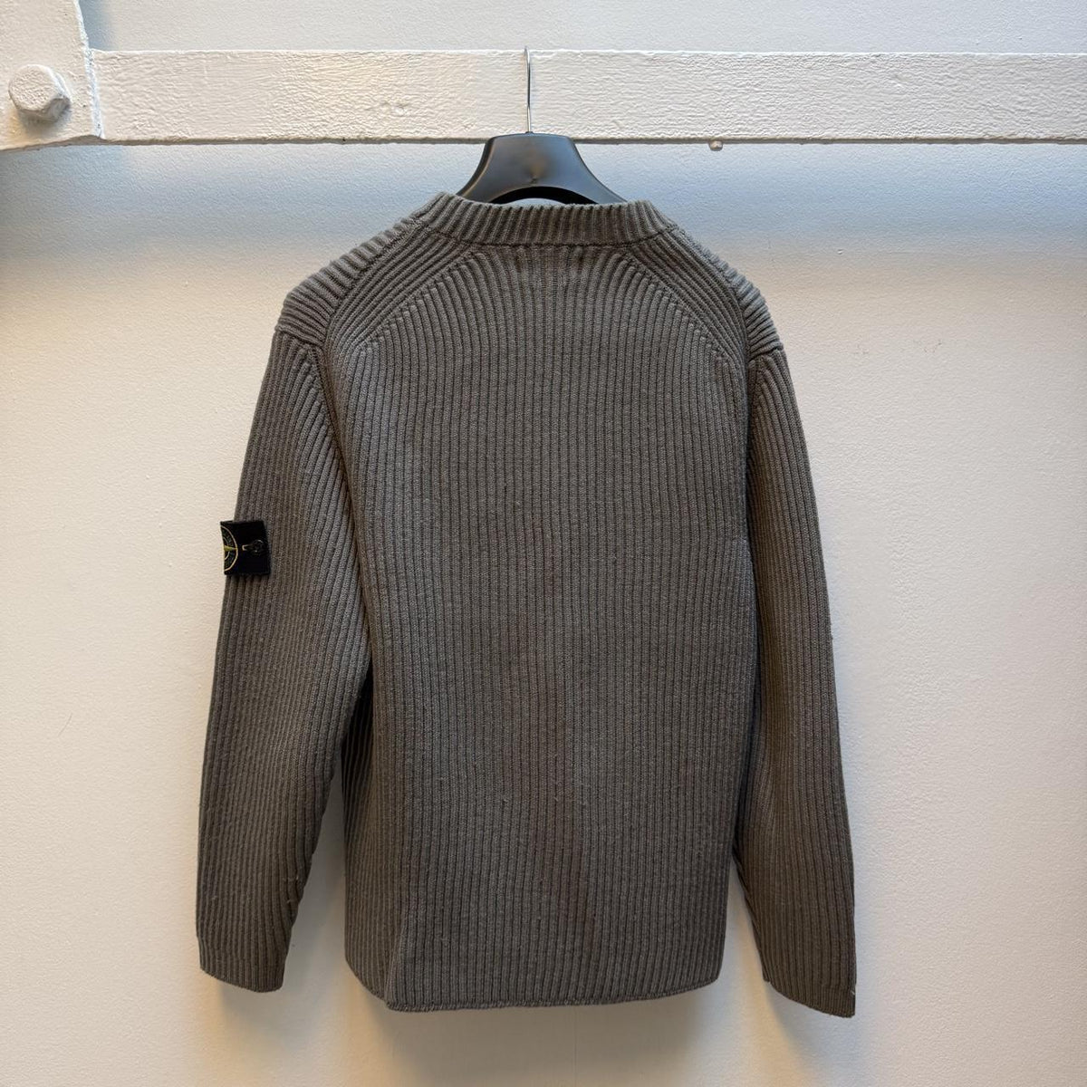 Vintage Stone Island Ribbed Wool Knit Jumper (M)