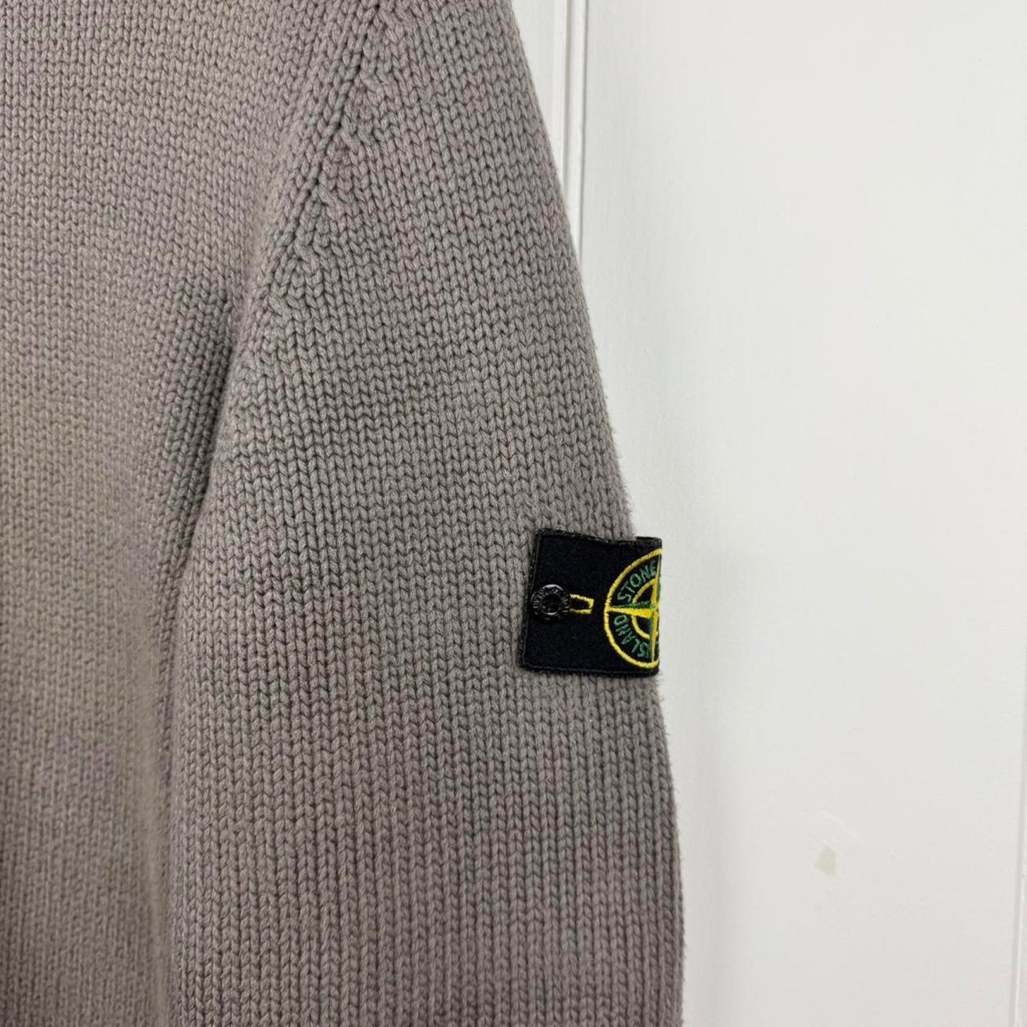 Stone Island Half-Zip Knit Sweater Taupe (L)