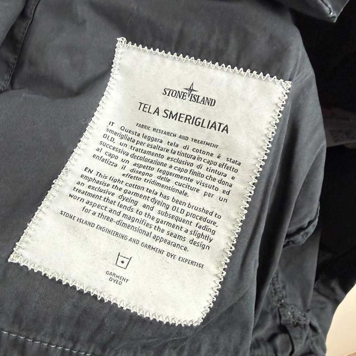 Stone Island Tela Smerigliata Jacket Navy/Black (L)