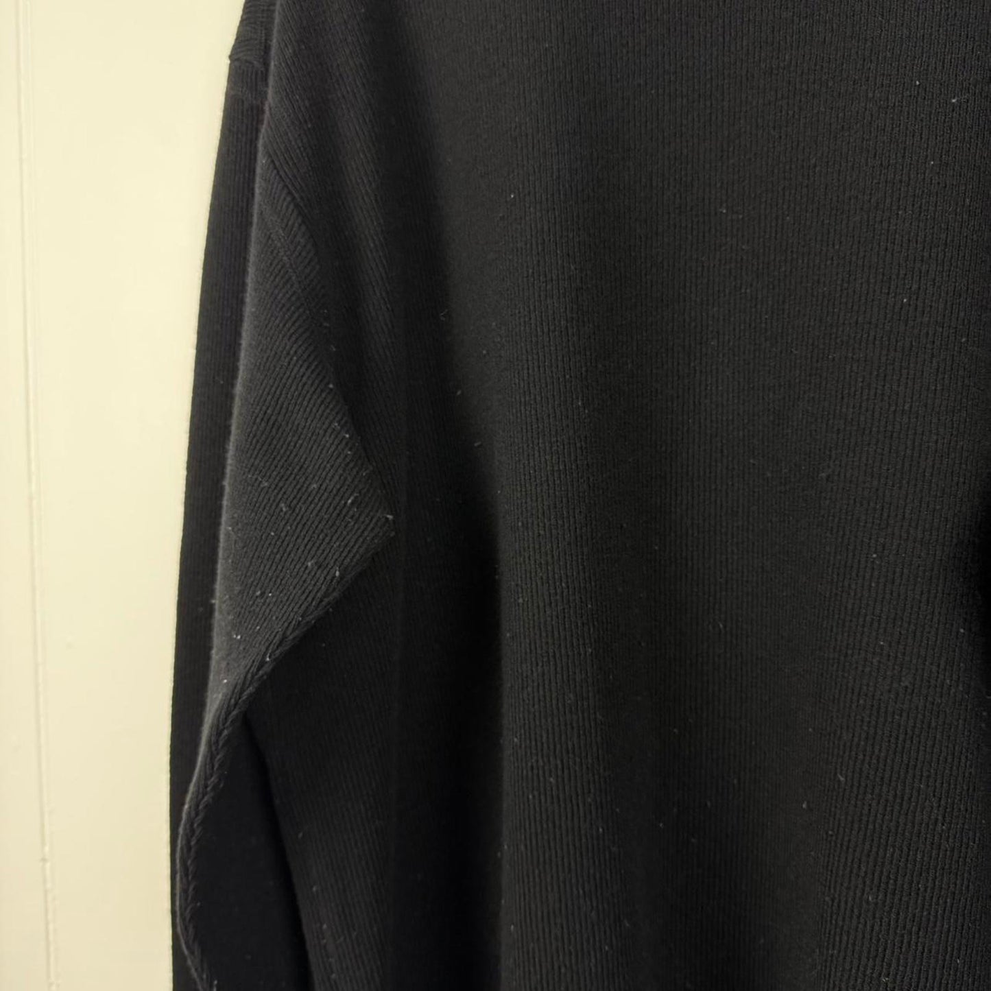 Stone Island Ribbed Wool Mock Neck Knit Black (XL)