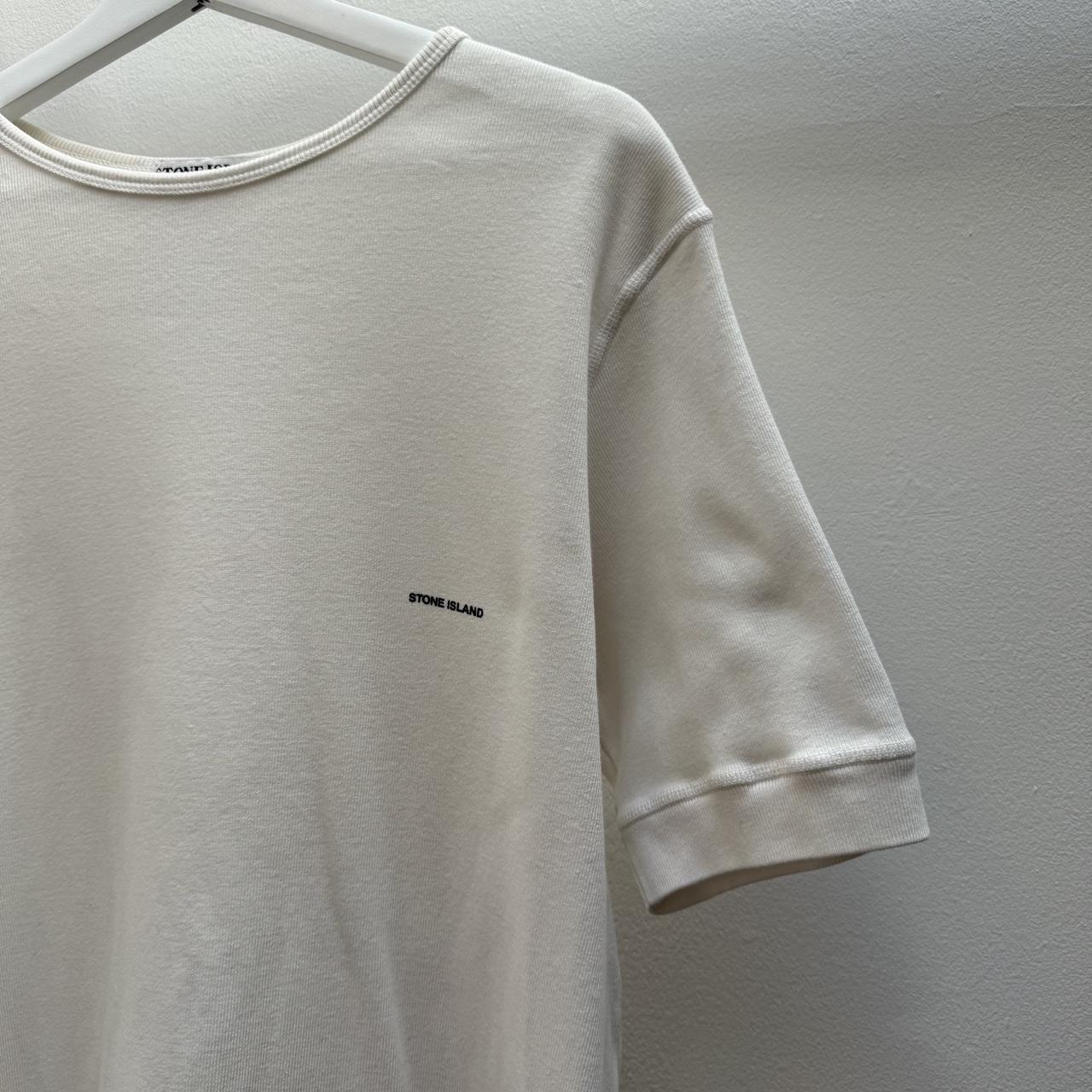 Early 00’s Stone Island Ribbed Cotton Logo T-shirt (L)