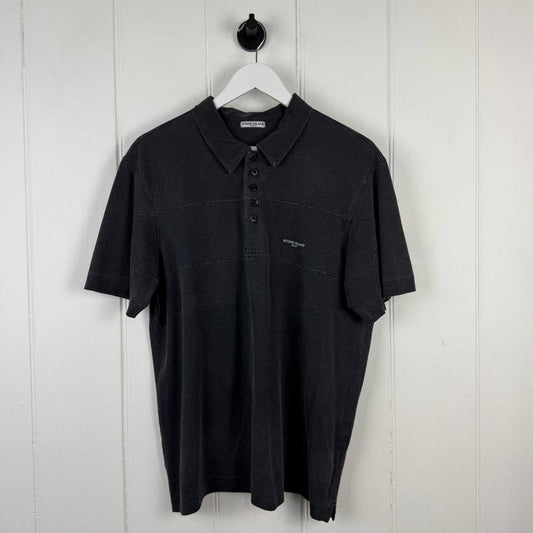 Stone Island Garment Dyed Polo Shirt Black (M/L)