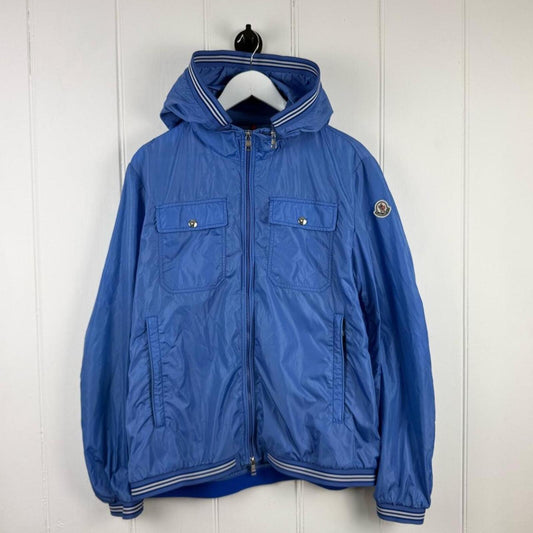 Moncler Hooded Lightweight Jacket Blue (XL)