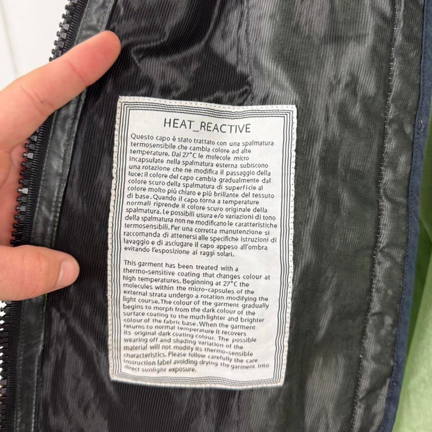Stone Island Heat Reactive Jacket Black/Green (XL)