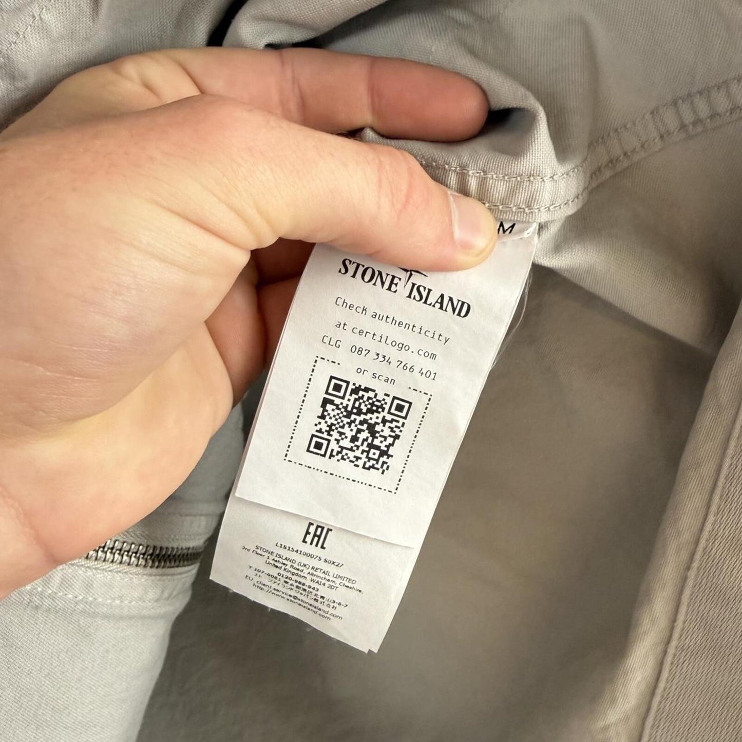 Stone Island Marina N/C Panama-TC Jacket Grey (M)