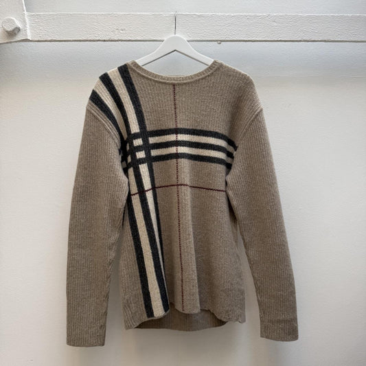 Burberry Vintage Nova Check Knit Jumper Beige (M)