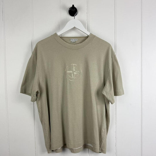 Stone Island Compass Logo T-Shirt Beige (L)