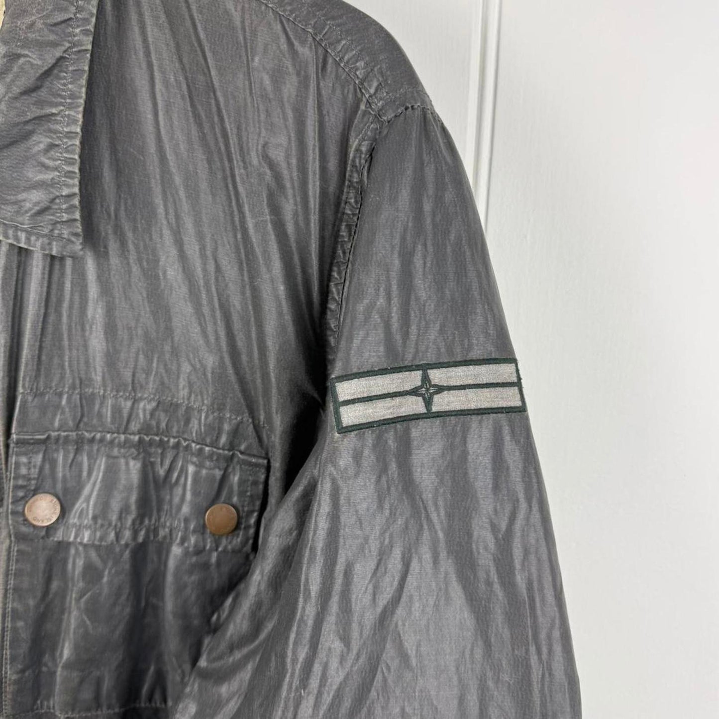 Stone Island Denim Division Resin-Coated Field Jacket (XL)