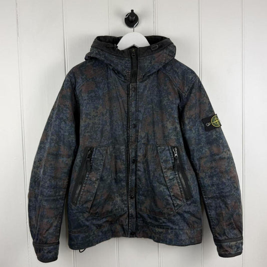 Stone Island Raso Gommato Camo Print OVD Jacket (L)