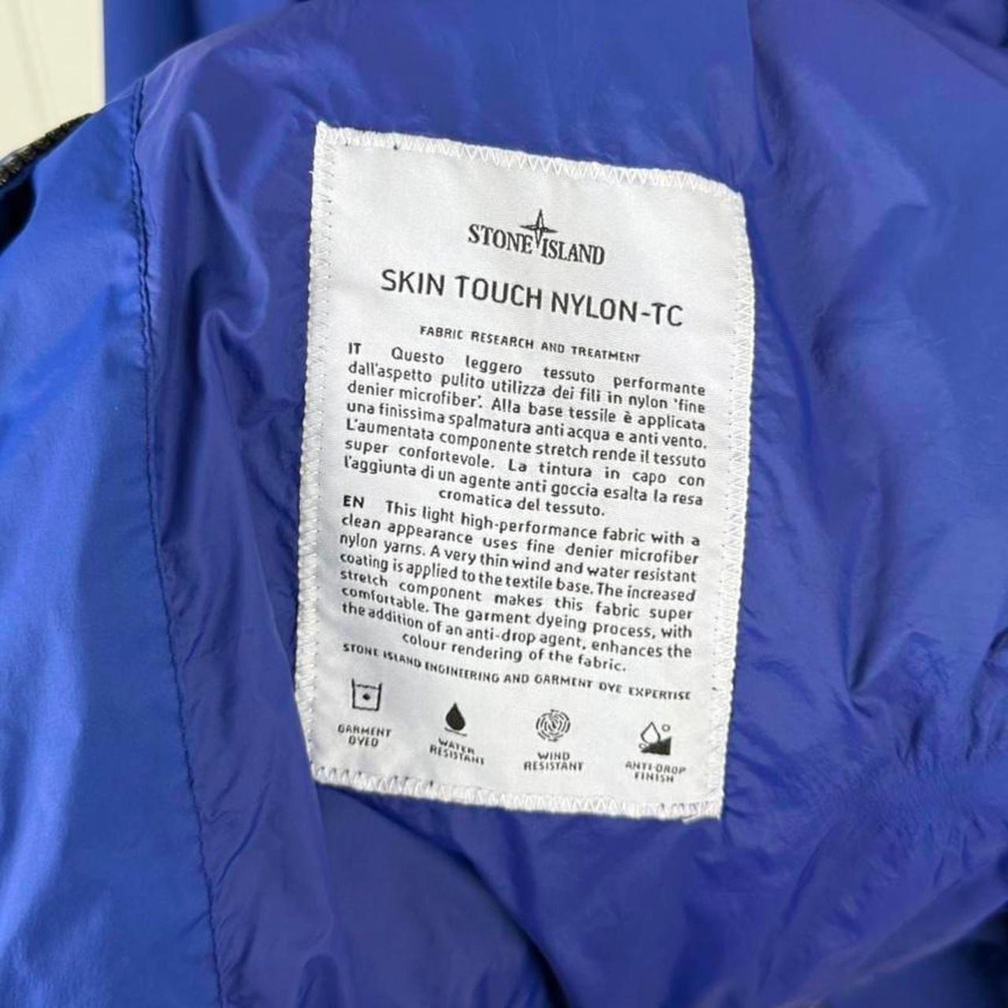 Stone Island Skin Touch Nylon-TC Jacket Blue (XL)