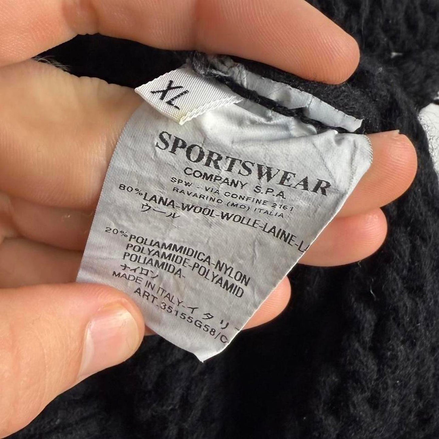 Stone Island Full Zip Ribbed Knit Hoodie (XL)