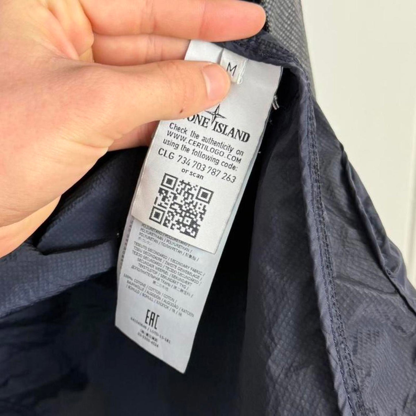 Stone Island Garment Dyed Pixel Reflective Jacket – Grey/Black (M)