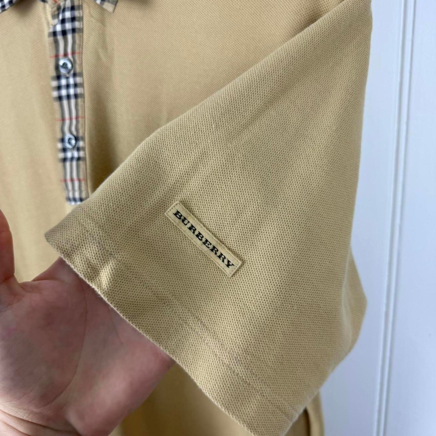 Burberry Golf Nova Check Collar Polo Beige (M)
