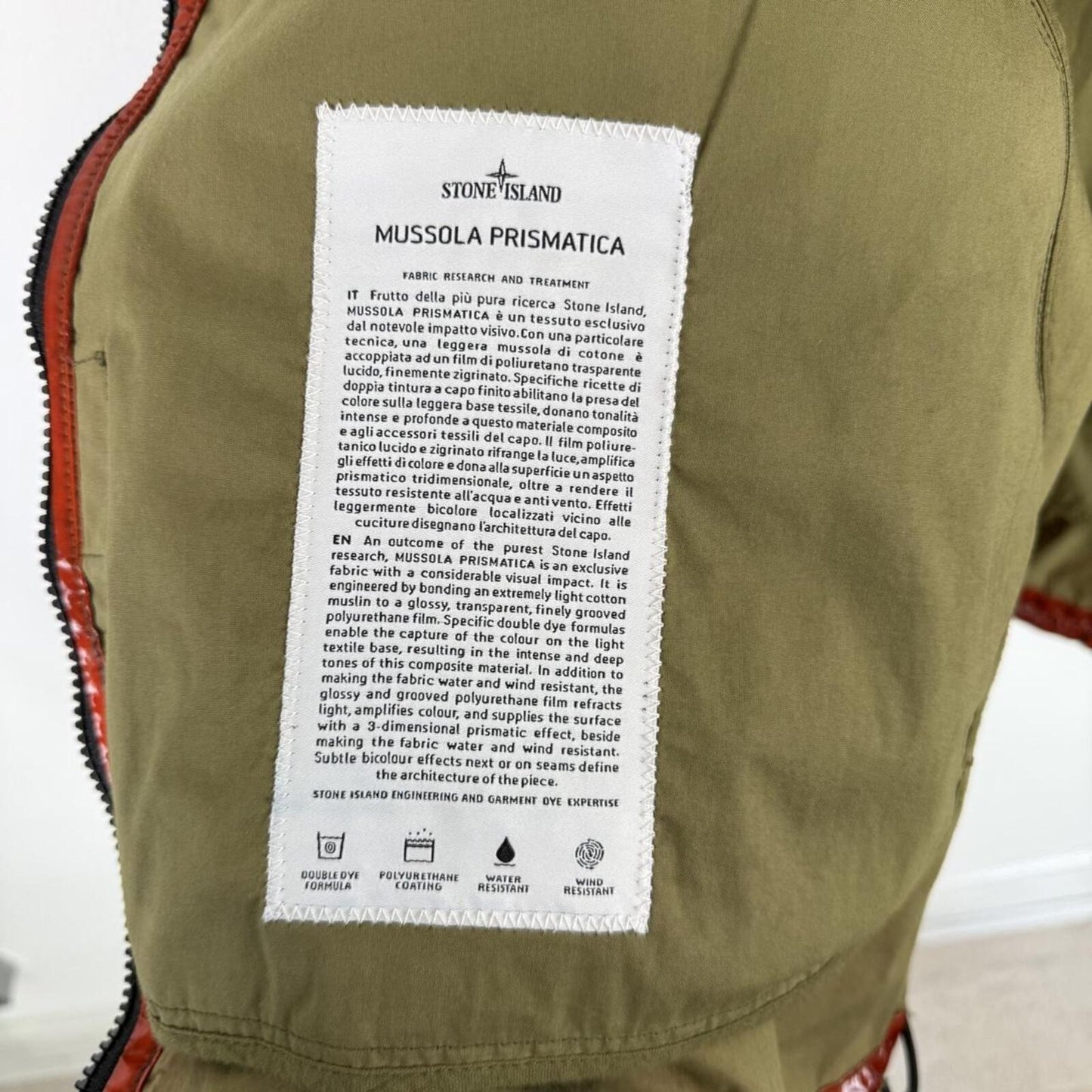 SS2012 Stone Island Mussola Prismatica Hooded Jacket Red (XXXL)