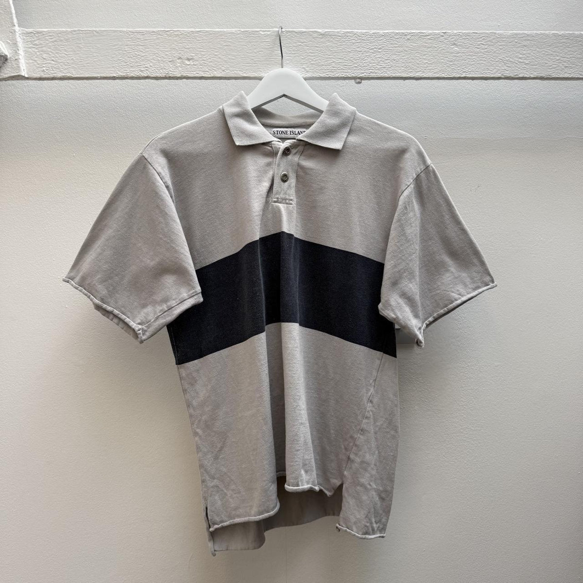 90’s Stone Island Spell-out Polo Shirt (M)