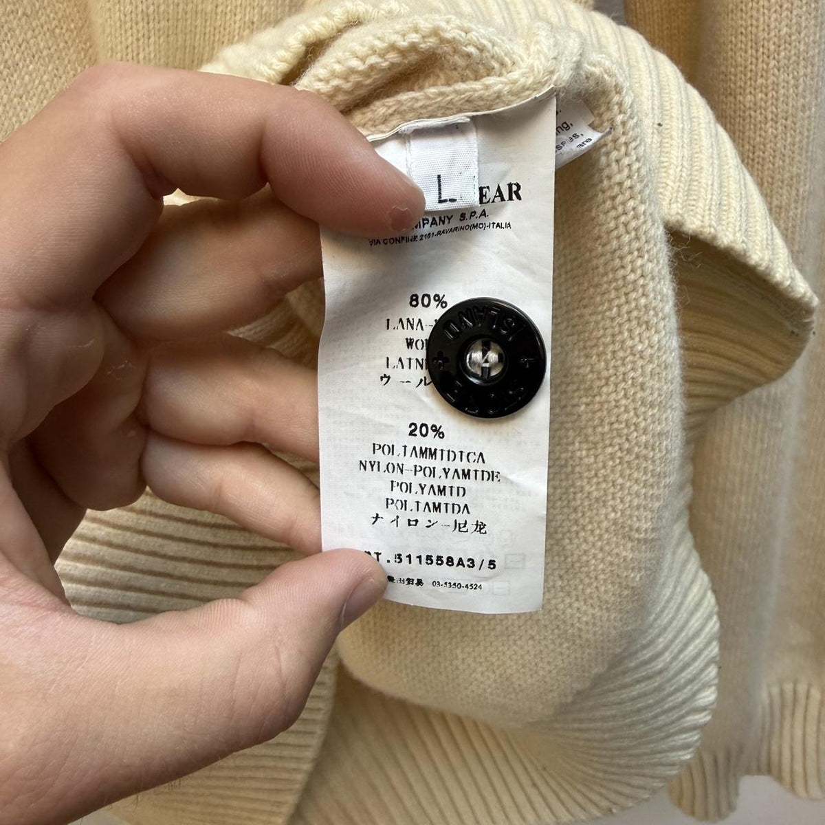Stone Island Wool Knit Quarter Button Jumper (L)