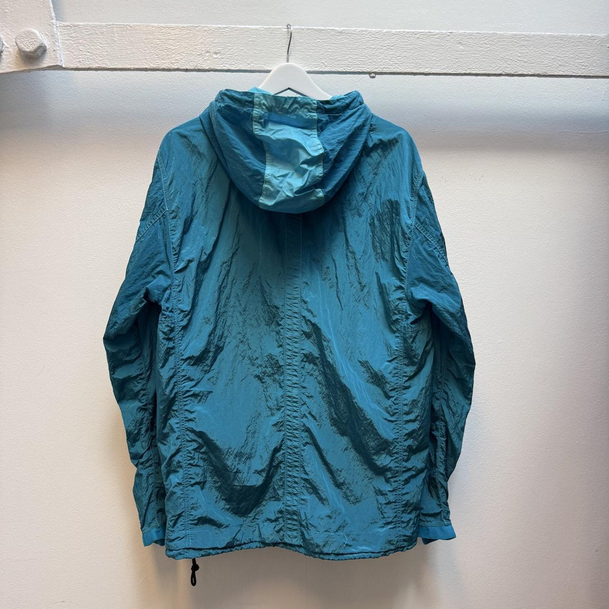 Stone Island Nylon Metal Hooded Jacket – Turquoise Blue (XL)