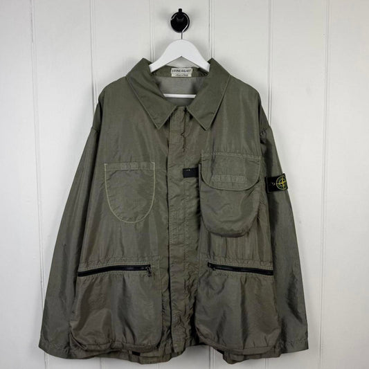 1995 Stone Island Formula Steel Multi-Pocket Jacket Olive (XL)