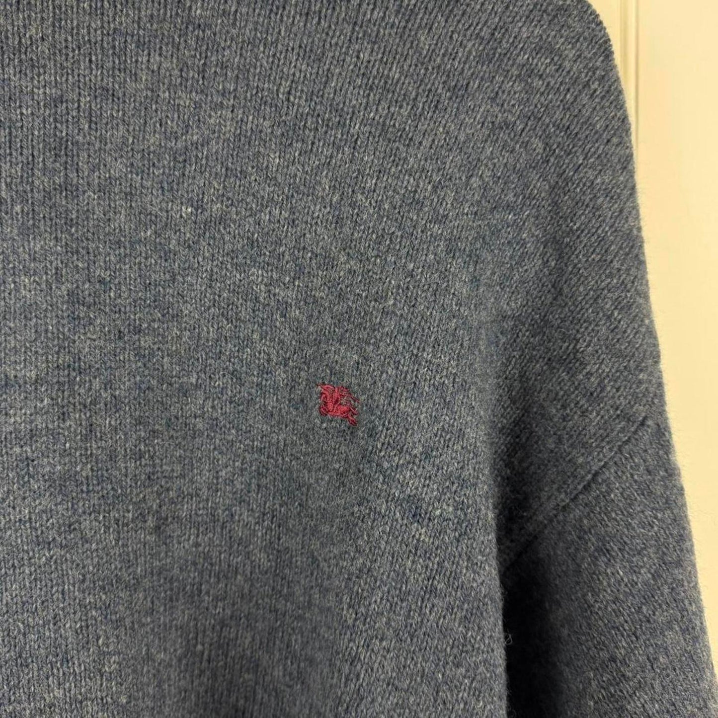 Burberry Vintage Wool Knit Jumper Blue (L)