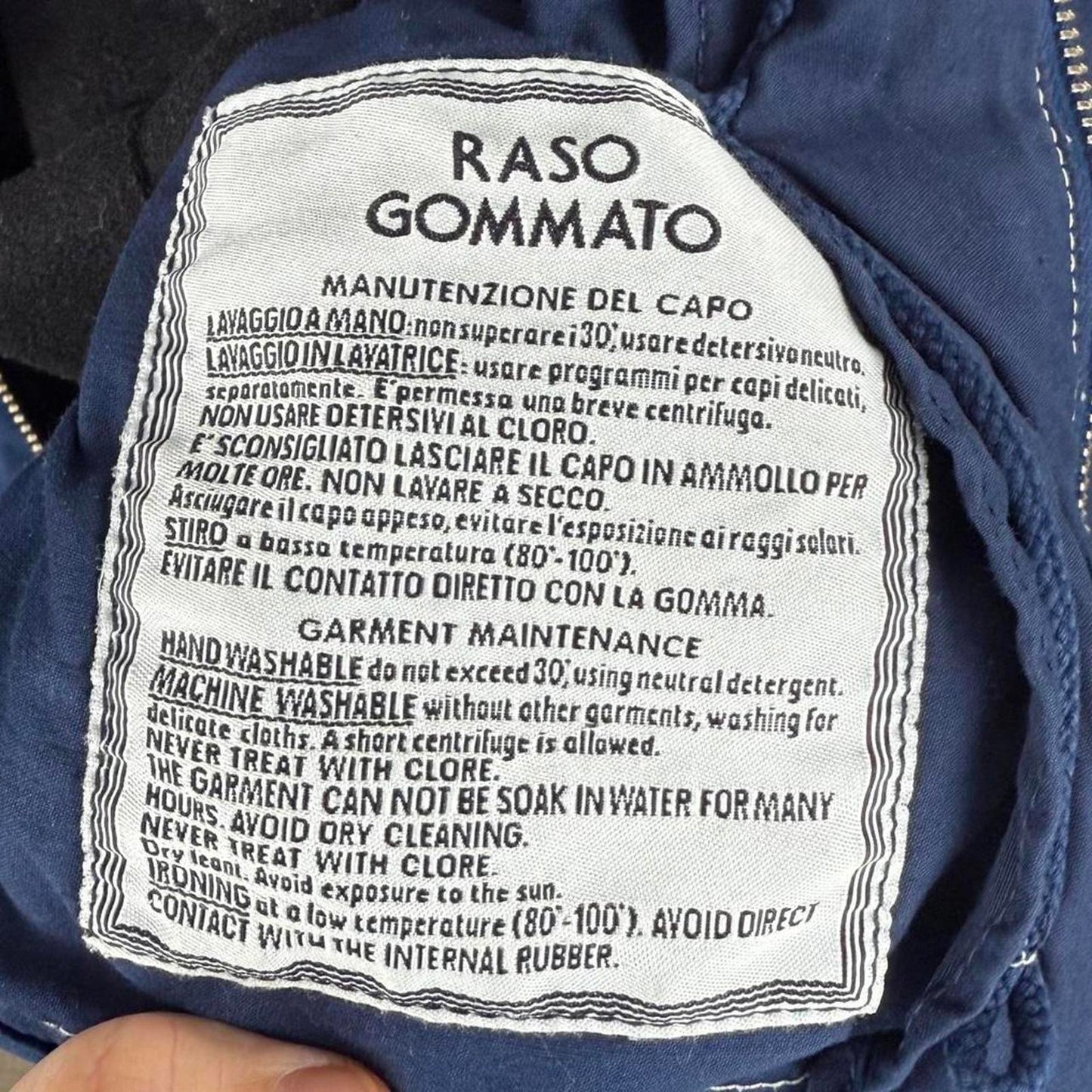 Stone Island Raso Gommato Jacket Navy (M)