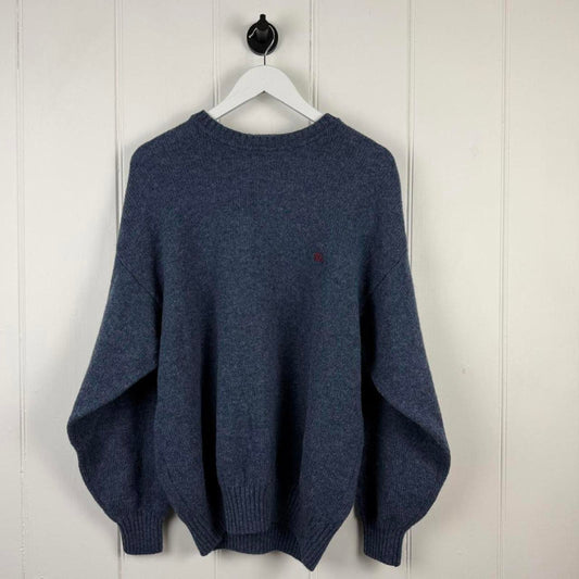 Burberry Vintage Wool Knit Jumper Blue (L)
