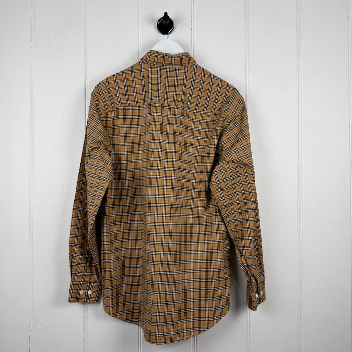 Burberry London Check Button Down Shirt Tan Nova Check (M)