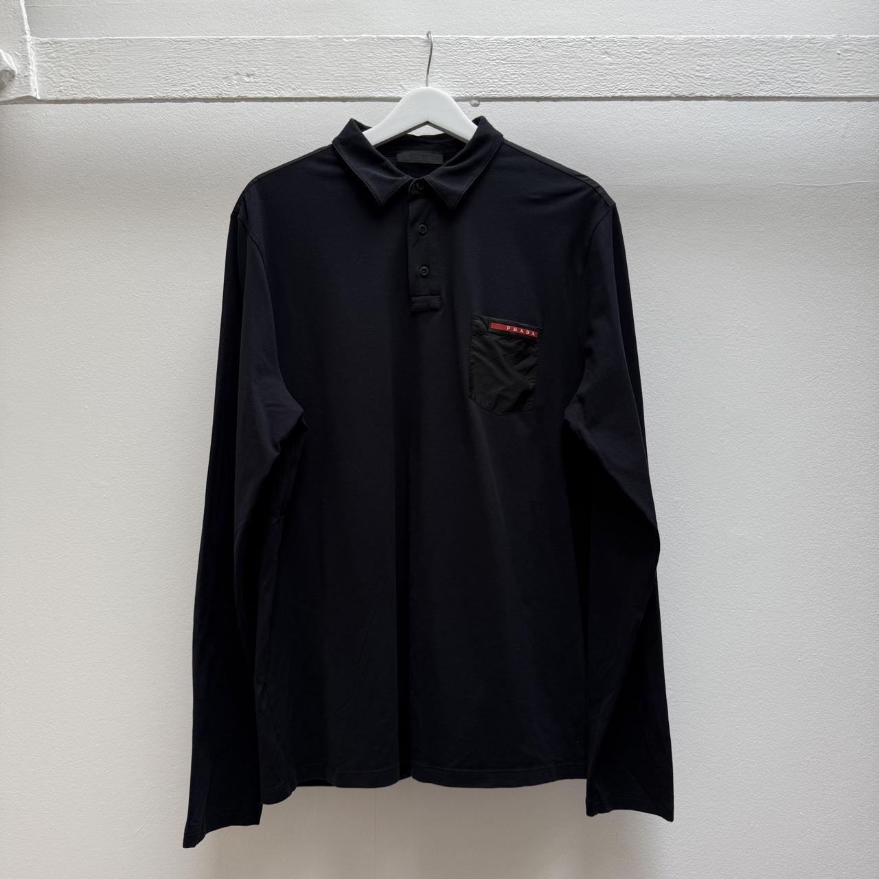Prada Sport Logo Polo Shirt L/S (L/XL)
