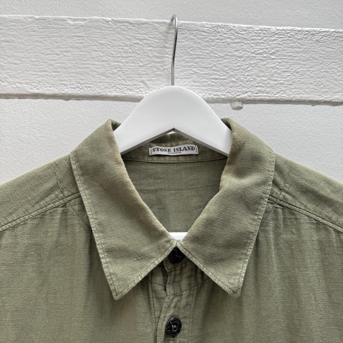 00s Stone Island Script Logo Linen Shirt (M)