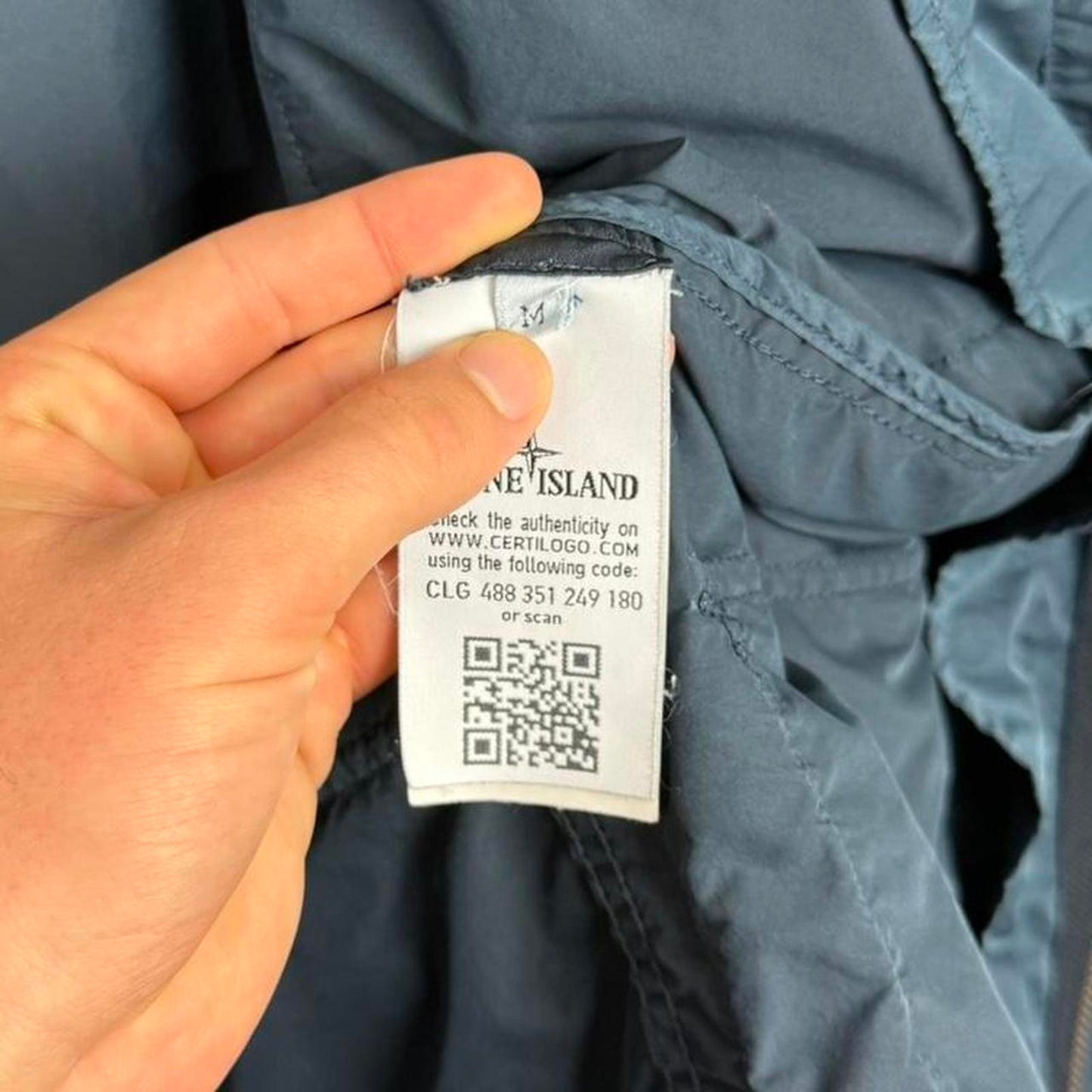 Stone Island David Tela Light TC in Navy (M)
