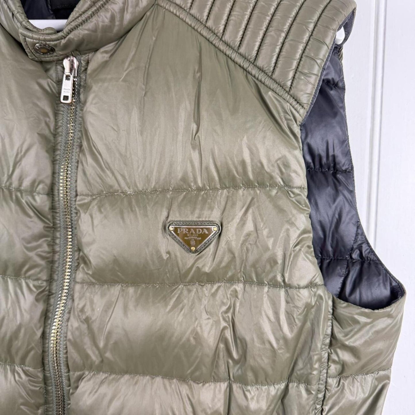 Prada Nylon Padded Vest Olive (XL)