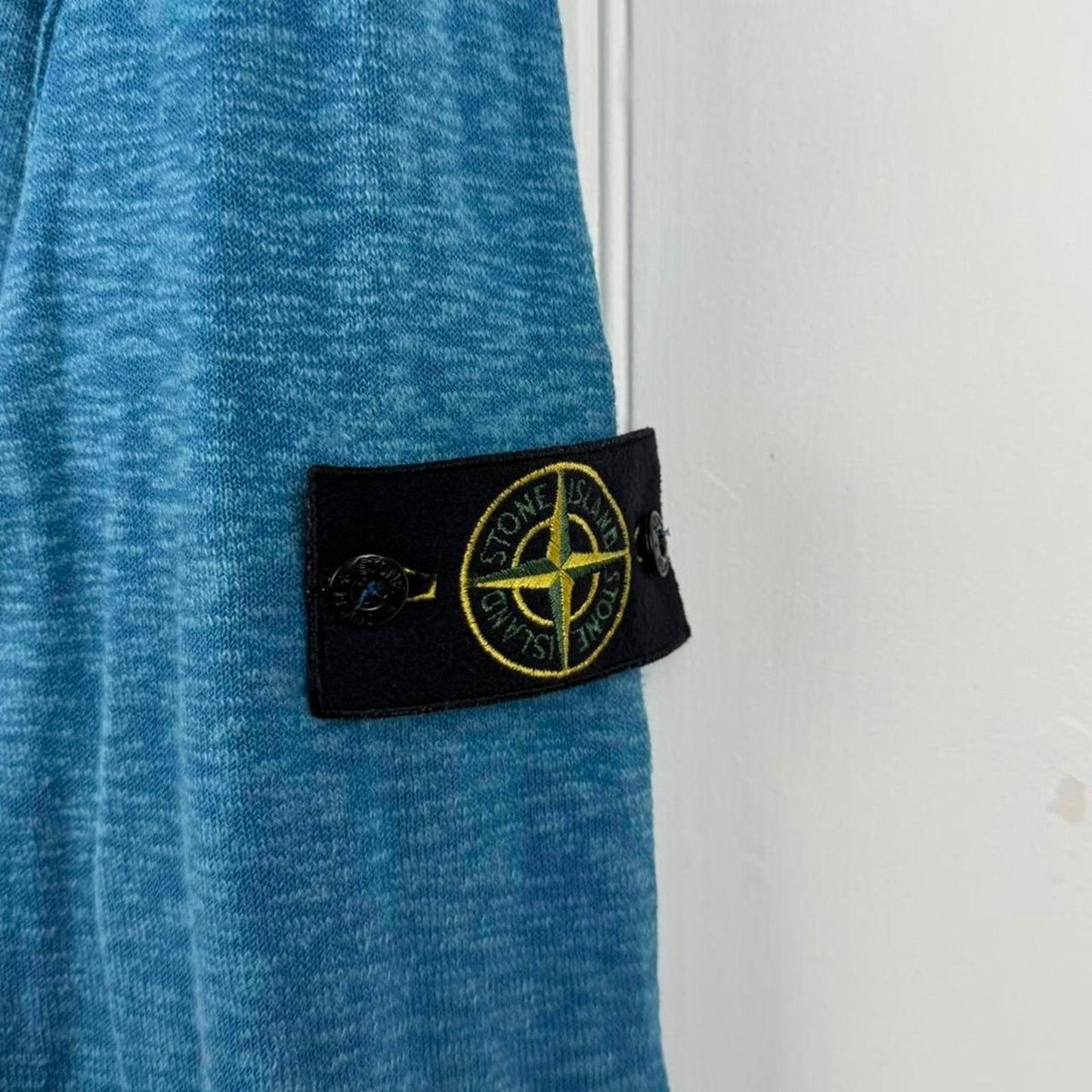 Stone Island Long Sleeve Polo Shirt Blue (XXL)
