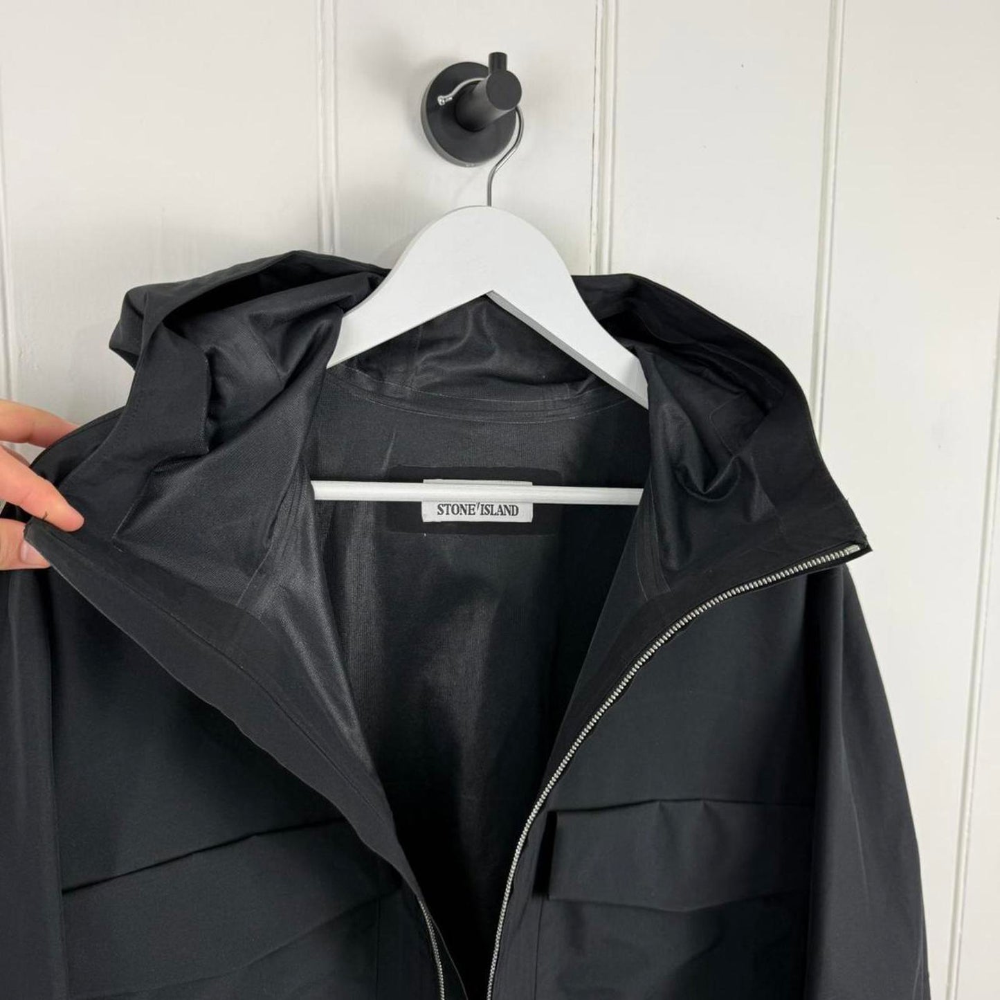 Stone Island Marina Tank Shield Hooded Jacket Black (3XL)