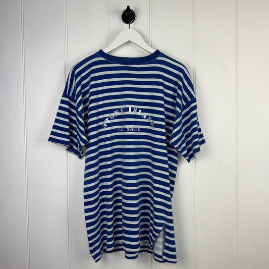80s Stone Island Striped Life Saver T-shirt (L)